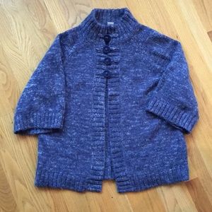 Hannah blue wool cardigan